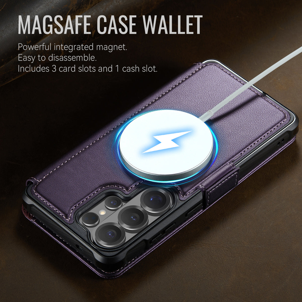 CASEME for Samsung Galaxy S22 Ultra 5G Case 053 Magnetic RFID Blocking Wallet Flip Leather Phone Cover