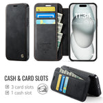 CASEME for iPhone 13 Case  053  Magnetic RFID Blocking Wallet Flip Leather Phone Cover