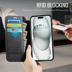 CASEME for iPhone 13 Case  053  Magnetic RFID Blocking Wallet Flip Leather Phone Cover