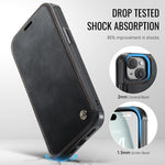 CASEME for iPhone 13 Case  053  Magnetic RFID Blocking Wallet Flip Leather Phone Cover