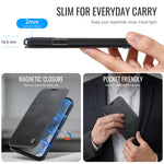 CASEME for iPhone 13 Case  053  Magnetic RFID Blocking Wallet Flip Leather Phone Cover