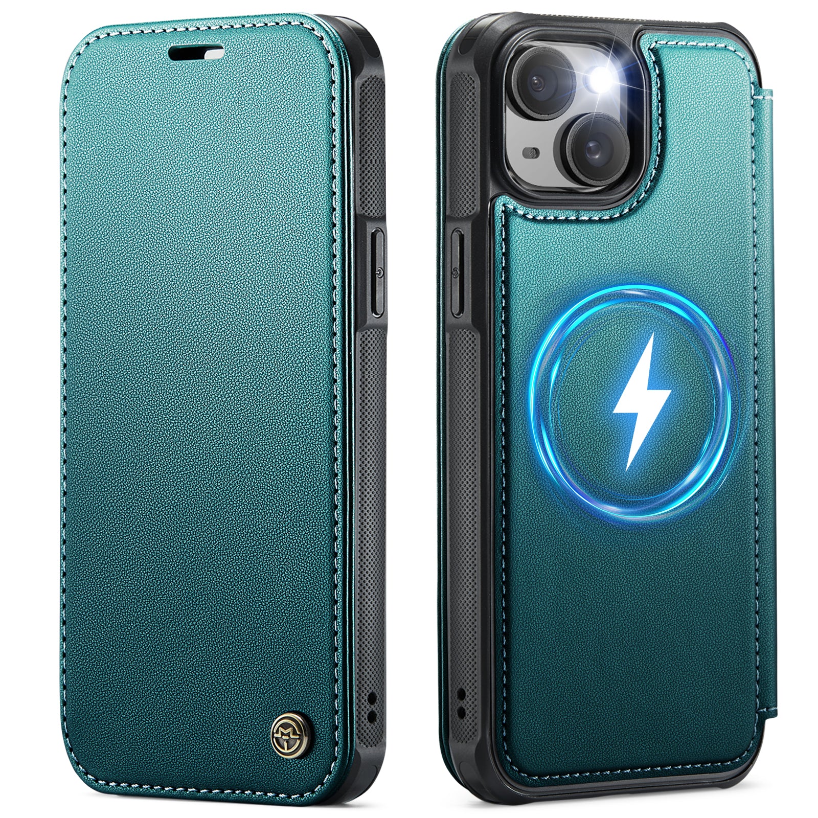 CASEME til iPhone 13 Etui 053 Magnetisk RFID-blokerende pung-flip-lædertelefoncover