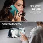 CASEME for iPhone 12 Pro / iPhone 12 Case  053  Magnetic RFID Blocking Wallet Flip Leather Phone Cover