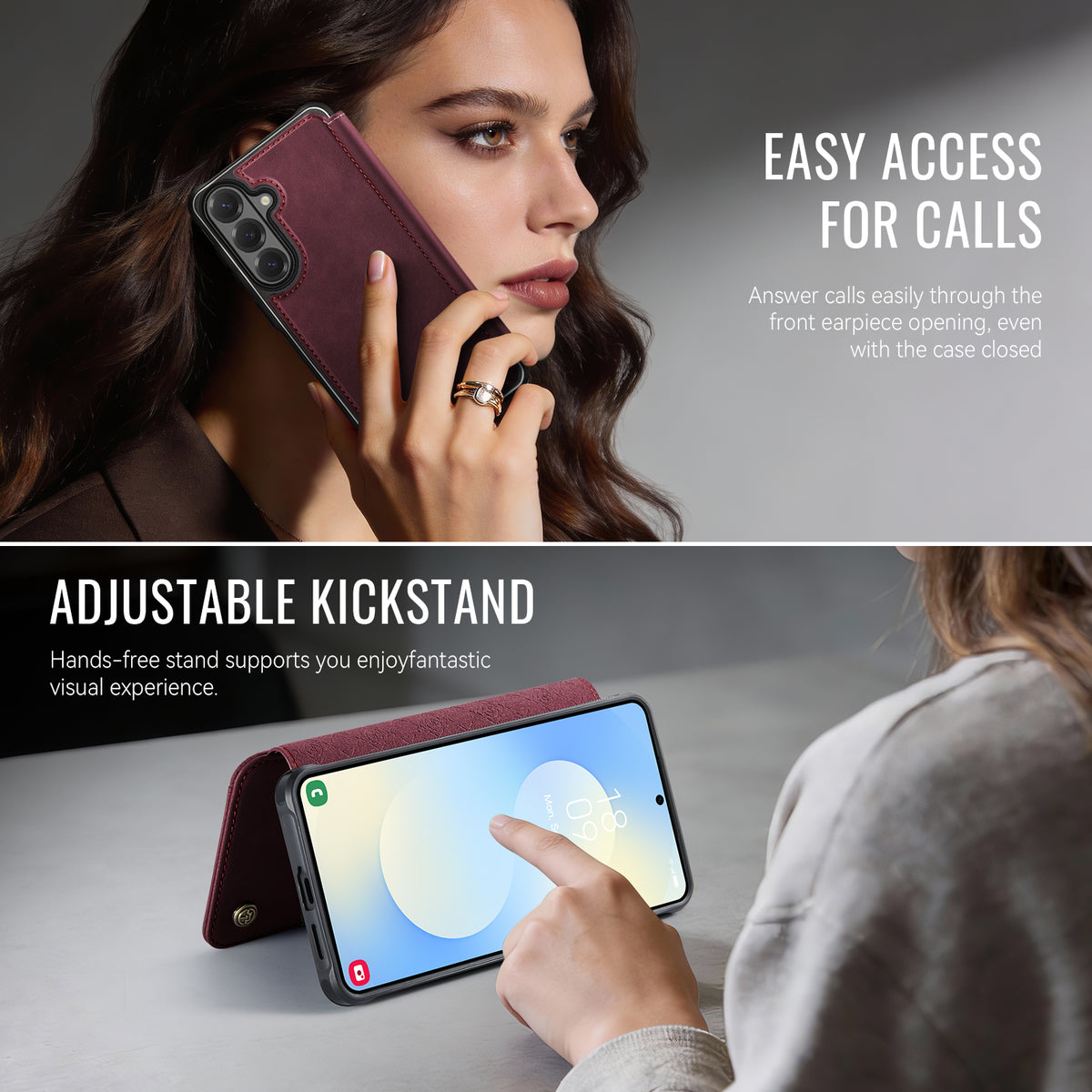CASEME for Samsung Galaxy S26 Case 053 Magnetic RFID Blocking Wallet Flip Leather Phone Cover