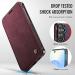 CASEME for Samsung Galaxy S26 Case 053 Magnetic RFID Blocking Wallet Flip Leather Phone Cover