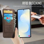 CASEME for Samsung Galaxy S23 Case  053   Magnetic RFID Blocking Wallet Flip Leather Phone Cover