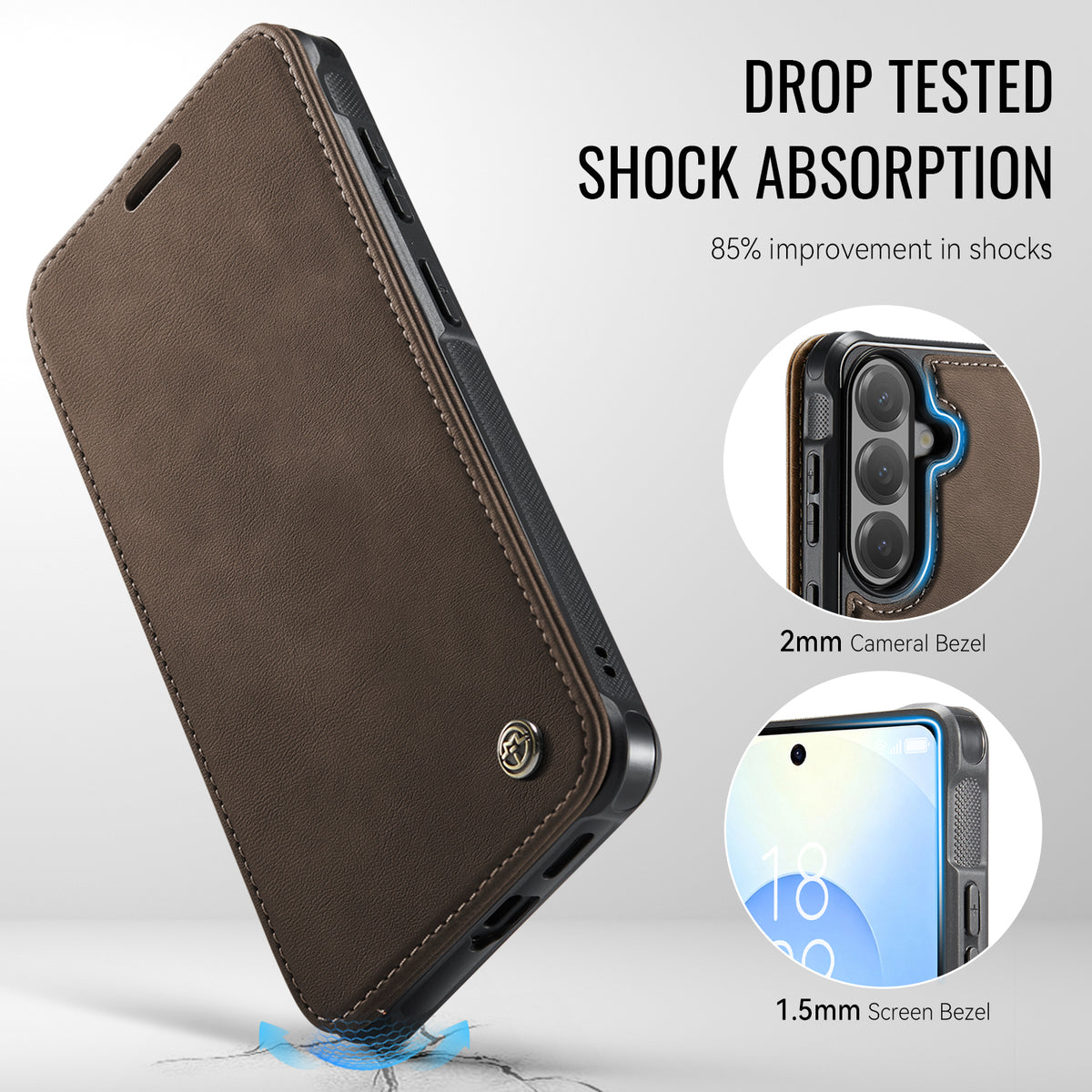 CASEME for Samsung Galaxy S23 Case  053   Magnetic RFID Blocking Wallet Flip Leather Phone Cover