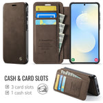 CASEME 053 magnetisk RFID-blokerende læderpung med klap til Samsung Galaxy S26 FE / S25 FE
