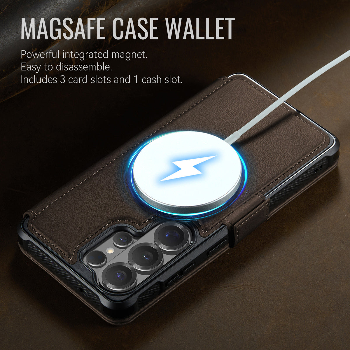 CASEME til Samsung Galaxy S23 Ultra Cover 053 Magnetisk RFID-blokerende Wallet Flip Læder Telefon Cover