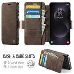 CASEME til Samsung Galaxy S24 Ultra Cover 053 Magnetisk RFID-blokerende pung, flip læder telefoncover