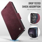 CASEME for Samsung Galaxy S26 Ultra Case  053   Magnetic RFID Blocking Wallet Flip Leather Phone Cover