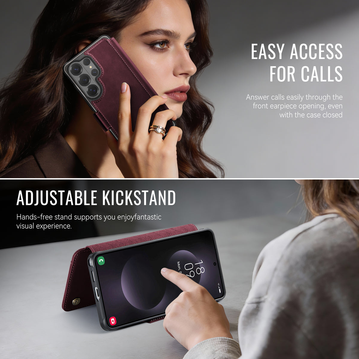CASEME for Samsung Galaxy S26 Ultra Case  053   Magnetic RFID Blocking Wallet Flip Leather Phone Cover