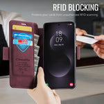 CASEME for Samsung Galaxy S26 Ultra Case  053   Magnetic RFID Blocking Wallet Flip Leather Phone Cover