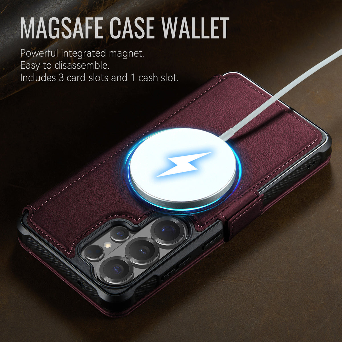 CASEME for Samsung Galaxy S26 Ultra Case  053   Magnetic RFID Blocking Wallet Flip Leather Phone Cover