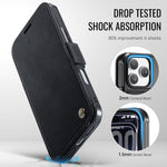 CASEME for iPhone 18 Pro / 17 Pro Case 053 Magnetic RFID Blocking Wallet Flip Leather Phone Cover