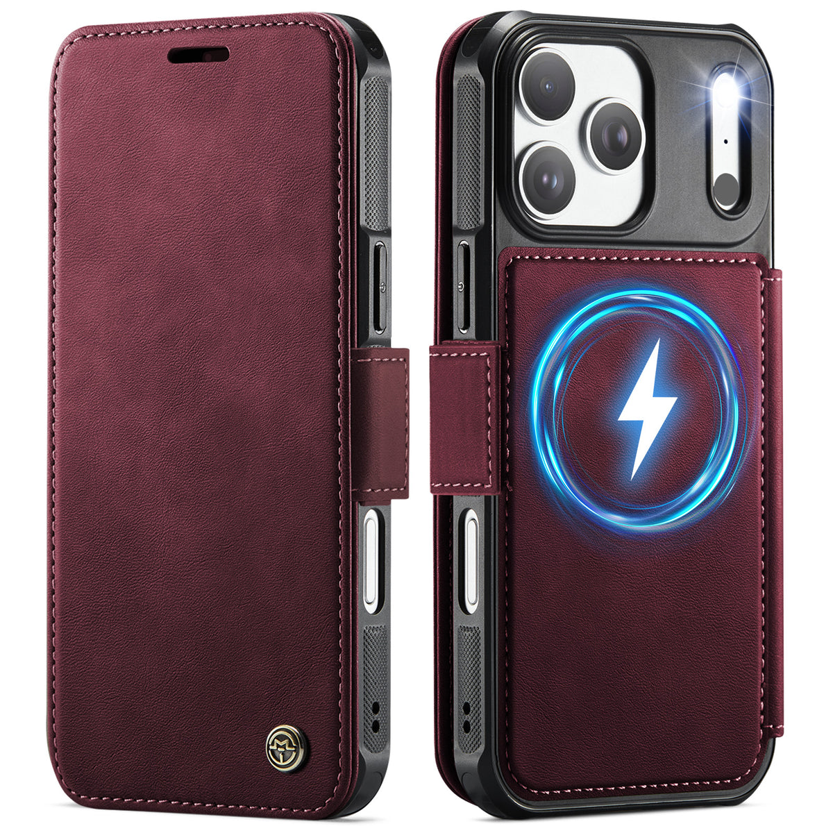 CASEME for iPhone 18 Pro / 17 Pro Case 053 Magnetic RFID Blocking Wallet Flip Leather Phone Cover