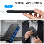 CASEME for iPhone 16 Pro Max Case  053  Magnetic RFID Blocking Wallet Flip Leather Phone Cover