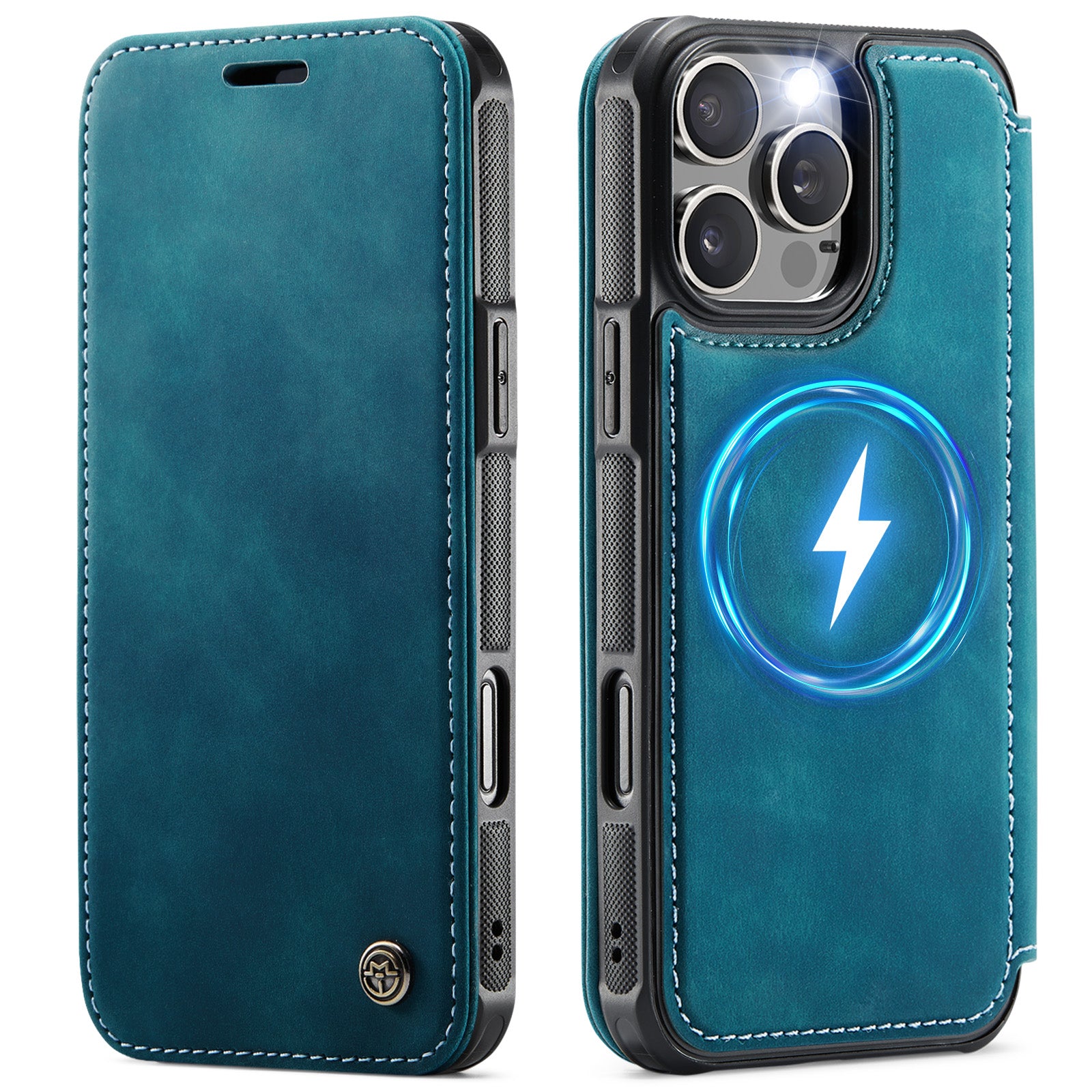 CASEME til iPhone 16 Pro Max Cover 053 Magnetisk RFID-blokerende pung, flip-lædertelefoncover
