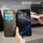 CASEME for iPhone 15 Pro Max Case  053  Magnetic RFID Blocking Wallet Flip Leather Phone Cover