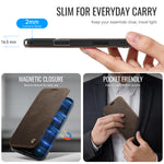 CASEME for iPhone 15 Pro Max Case  053  Magnetic RFID Blocking Wallet Flip Leather Phone Cover