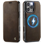 CASEME for iPhone 15 Pro Case  053  Magnetic RFID Blocking Wallet Flip Leather Phone Cover