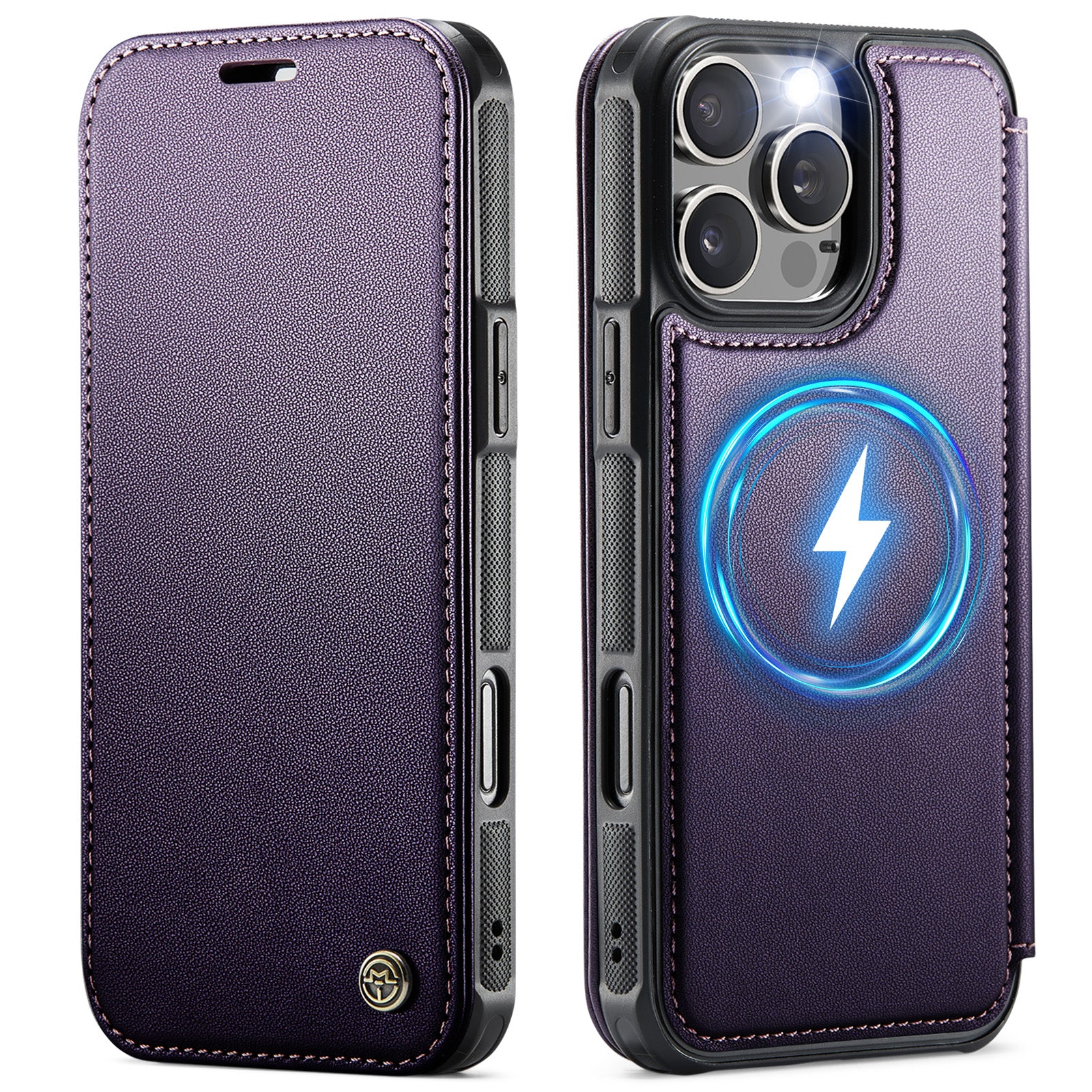 CASEME til iPhone 14 Pro Max Cover 053 Magnetisk RFID-blokerende Pung Flip Læder Telefoncover