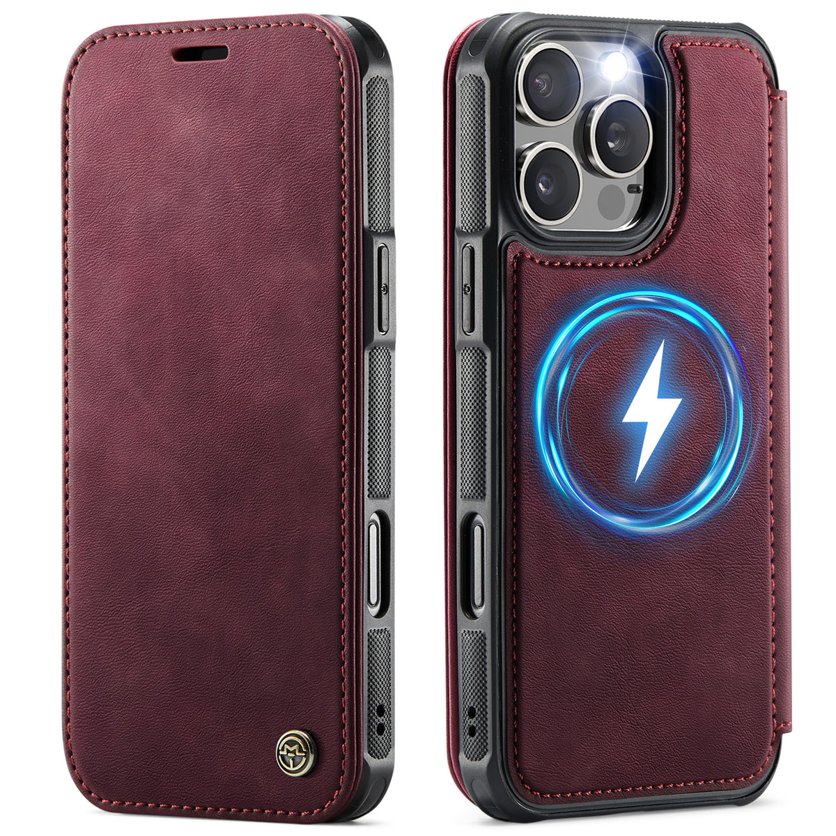 CASEME for iPhone 13 Pro Case  053  Magnetic RFID Blocking Wallet Flip Leather Phone Cover