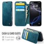 CASEME for iPhone 13 Pro Max Case  053  Magnetic RFID Blocking Wallet Flip Leather Phone Cover