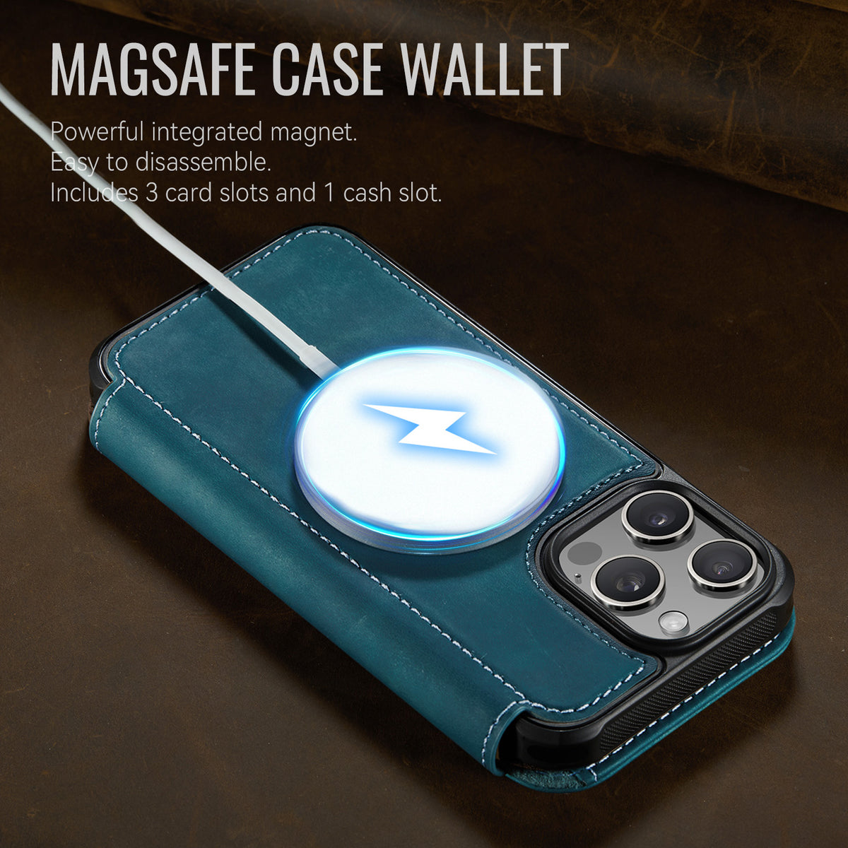 CASEME for iPhone 12 Pro Max Case  053  Magnetic RFID Blocking Wallet Flip Leather Phone Cover