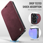 CASEME for Samsung Galaxy A35 5G / Galaxy A55 5G Case  053   Magnetic RFID Blocking Wallet Flip Leather Phone Cover