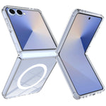 For Samsung Galaxy Z Flip8 / Z Flip7 5G Clear Phone Magnetic Case TPU + Acrylic Back Cover