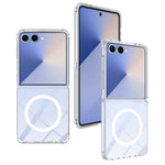 For Samsung Galaxy Z Flip8 / Z Flip7 5G Clear Phone Magnetic Case TPU + Acrylic Back Cover