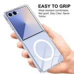 For Samsung Galaxy Z Flip8 / Z Flip7 5G Clear Phone Magnetic Case TPU + Acrylic Back Cover