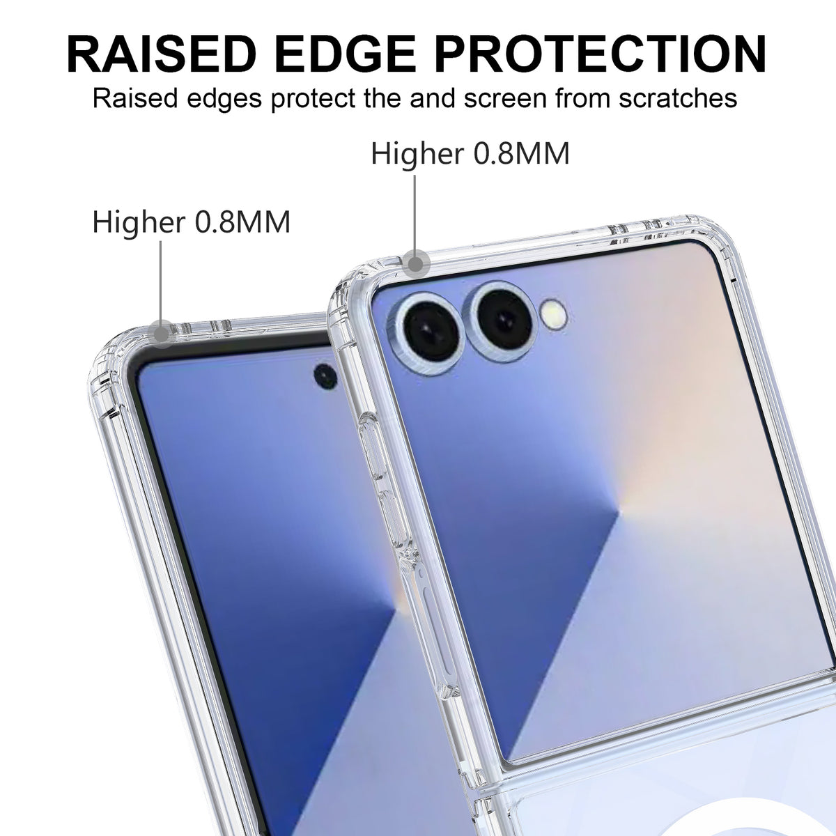 For Samsung Galaxy Z Flip8 / Z Flip7 5G Clear Phone Magnetic Case TPU + Acrylic Back Cover