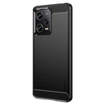 Xiaomi Redmi Note 12 Pro 5G MOFI JK TPU Series-1 til Xiaomi Redmi Note 12 Pro 5G / Note 12 Pro Speed 5G / Poco X5 Pro 5G blødt TPU-mobilcover, børstet kulfiber-bagcover