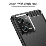 Xiaomi Redmi Note 12 Pro 5G MOFI JK TPU Series-1 til Xiaomi Redmi Note 12 Pro 5G / Note 12 Pro Speed 5G / Poco X5 Pro 5G blødt TPU-mobilcover, børstet kulfiber-bagcover
