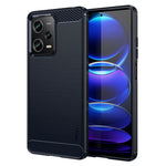 Xiaomi Redmi Note 12 Pro 5G MOFI JK TPU Series-1 til Xiaomi Redmi Note 12 Pro 5G / Note 12 Pro Speed 5G / Poco X5 Pro 5G blødt TPU-mobilcover, børstet kulfiber-bagcover