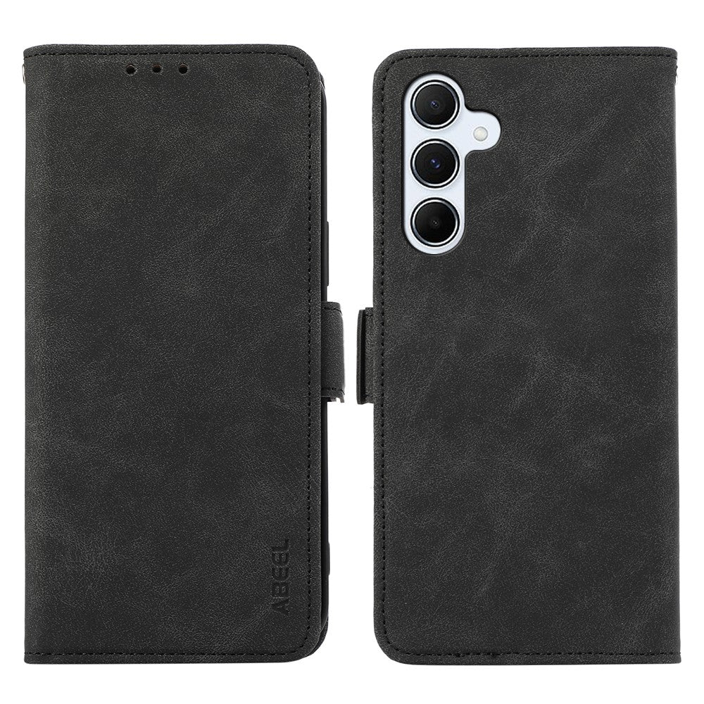 ABEEL Til Samsung Galaxy S26 FE Etui PU Læder Folio Stativ View RFID Blokerende Telefon Cover
