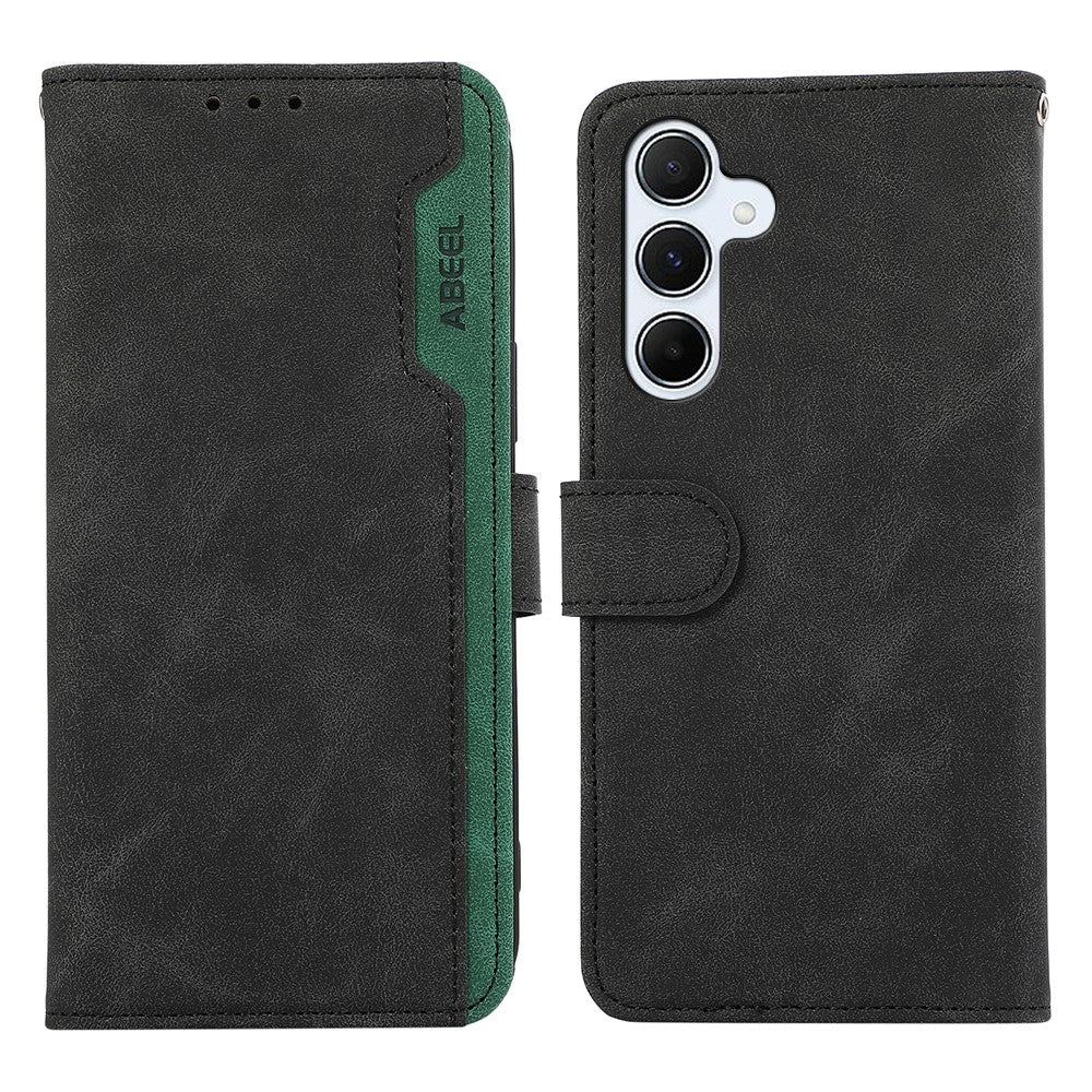 ABEEL For Samsung Galaxy S26 FE Case Color Splicing Leather Flip Phone Cover RFID Blocking