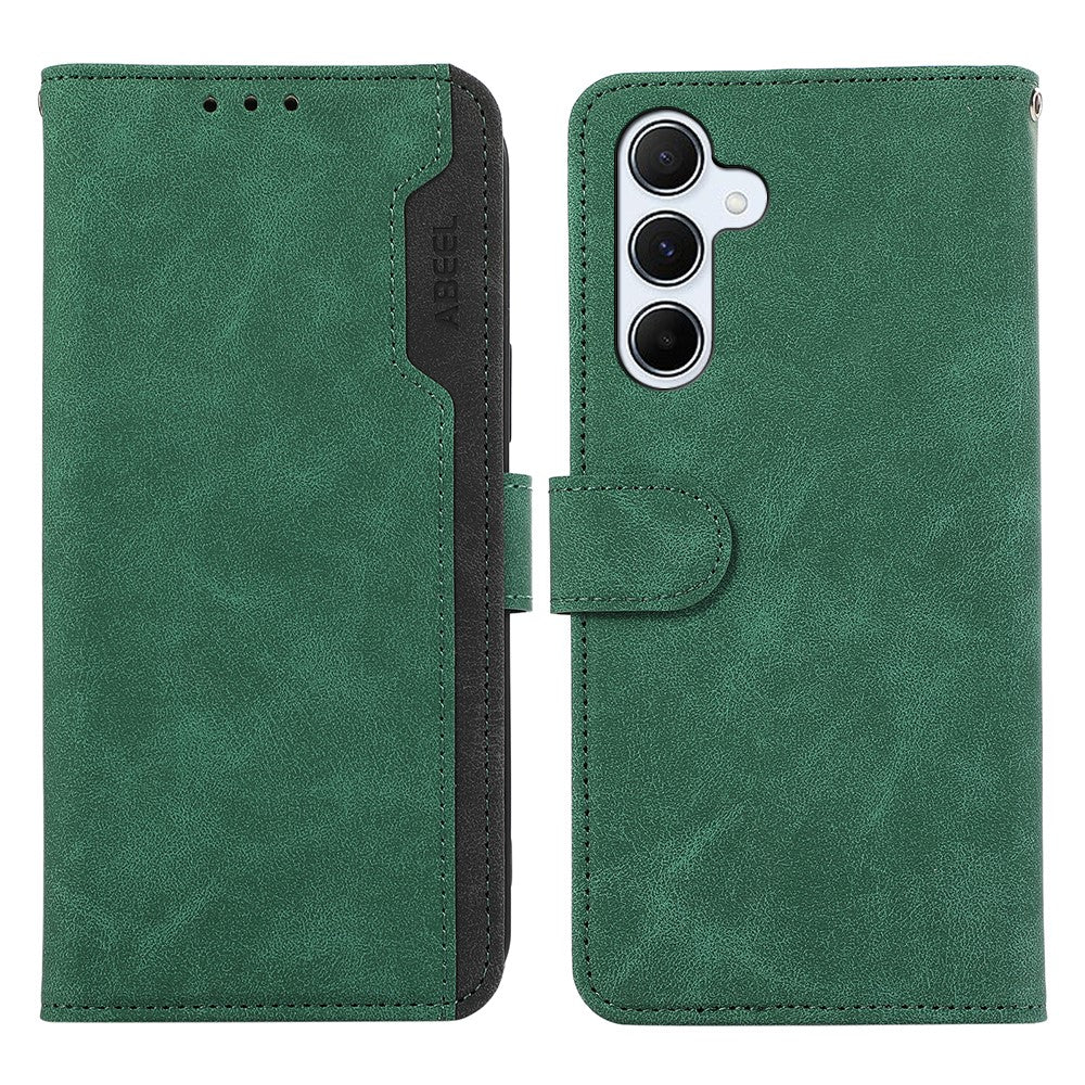 ABEEL For Samsung Galaxy S26 FE Case Color Splicing Leather Flip Phone Cover RFID Blocking
