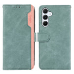 ABEEL For Samsung Galaxy S26 FE Case Color Splicing Leather Flip Phone Cover RFID Blocking