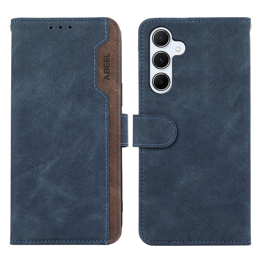 ABEEL For Samsung Galaxy S26 FE Case Color Splicing Leather Flip Phone Cover RFID Blocking