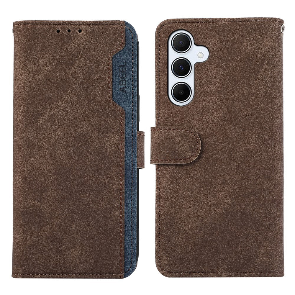 ABEEL For Samsung Galaxy S26 FE Case Color Splicing Leather Flip Phone Cover RFID Blocking
