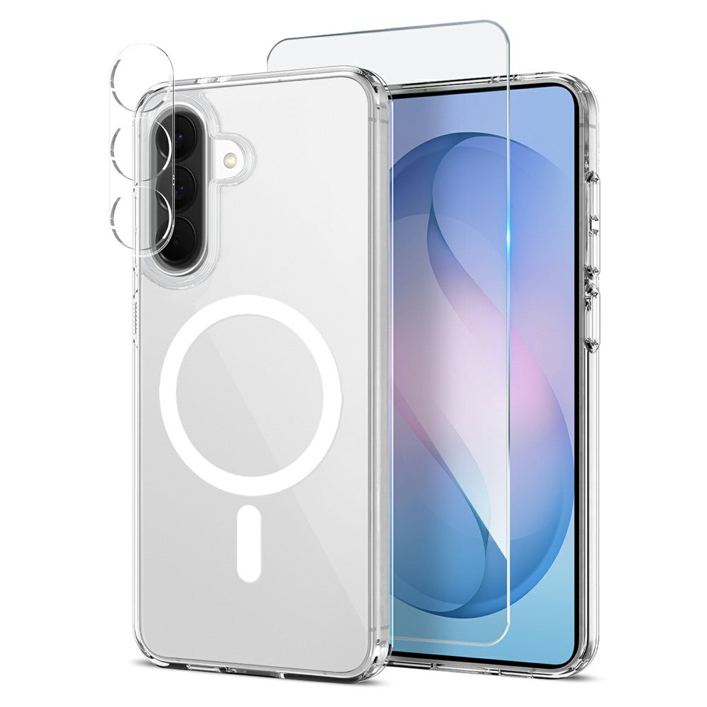 NORTHJO for Samsung Galaxy S26 FE Magnetic Case PC + TPU Phone Cover Set with Front Screen Protector + Lens Film
