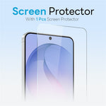 NORTHJO for Samsung Galaxy S26 FE Magnetic Case PC + TPU Phone Cover Set with Front Screen Protector + Lens Film