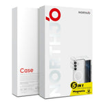NORTHJO 5-i-1-set för Samsung Galaxy S25 FE magnetiskt skal PC + TPU-mobilskydd med 2 framskärmsskydd + 2 linsfilmer