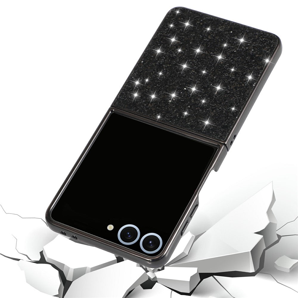 For Samsung Galaxy Z Flip8 Case Electroplating TPU + PC Sparkling Glitter Phone Back Cover