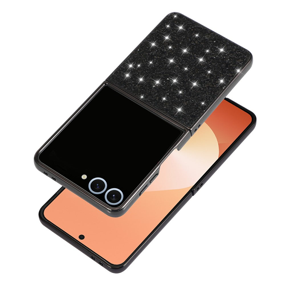 For Samsung Galaxy Z Flip8 Case Electroplating TPU + PC Sparkling Glitter Phone Back Cover