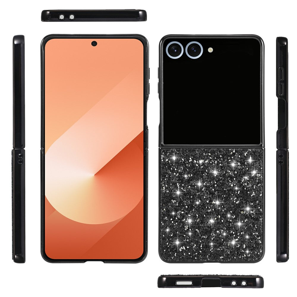 For Samsung Galaxy Z Flip8 Case Electroplating TPU + PC Sparkling Glitter Phone Back Cover