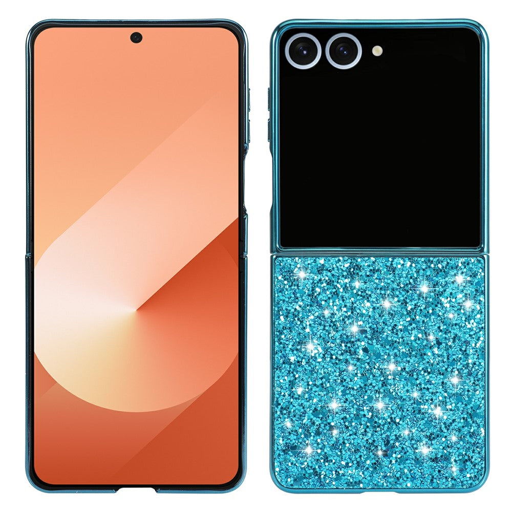 For Samsung Galaxy Z Flip8 Case Electroplating TPU + PC Sparkling Glitter Phone Back Cover